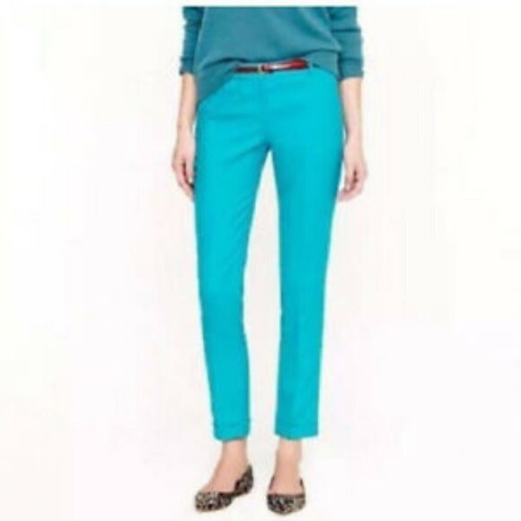 J.Crew Wool Cafe Capri Pant | Teal | 12 - Picture 1 of 7